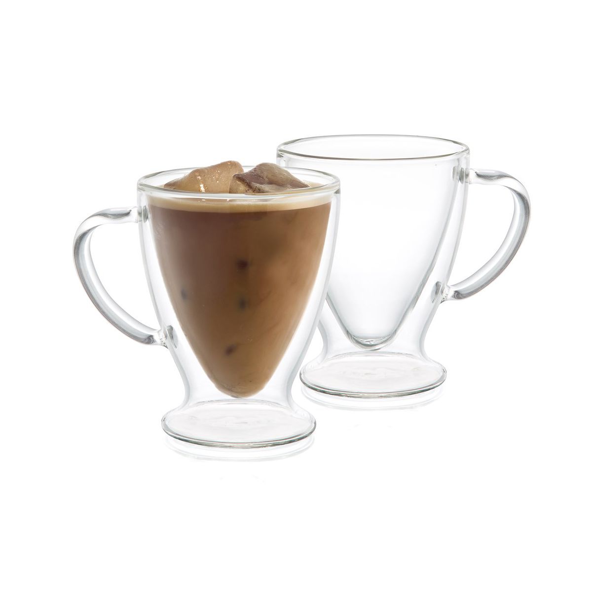 JoyJolt Declan Irish Double Wall Insulated Glass Coffee Cups - Set of 2 -10-Ounces | Target