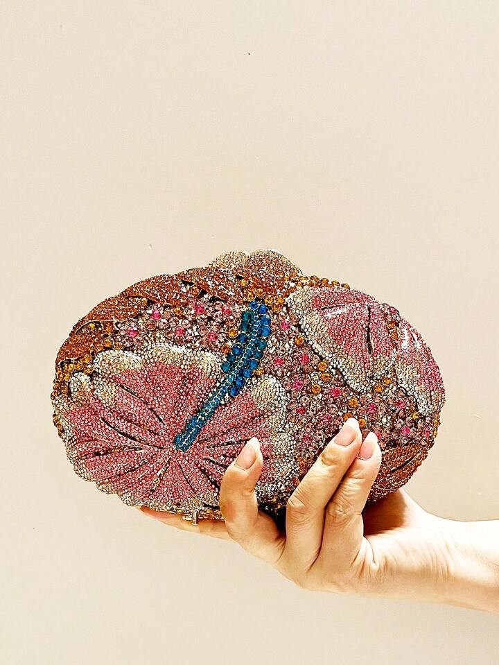 Flowers Women Crystal Clutch Evening Bags Wedding Party Rhinestones Handbags And Purses | SHEIN
