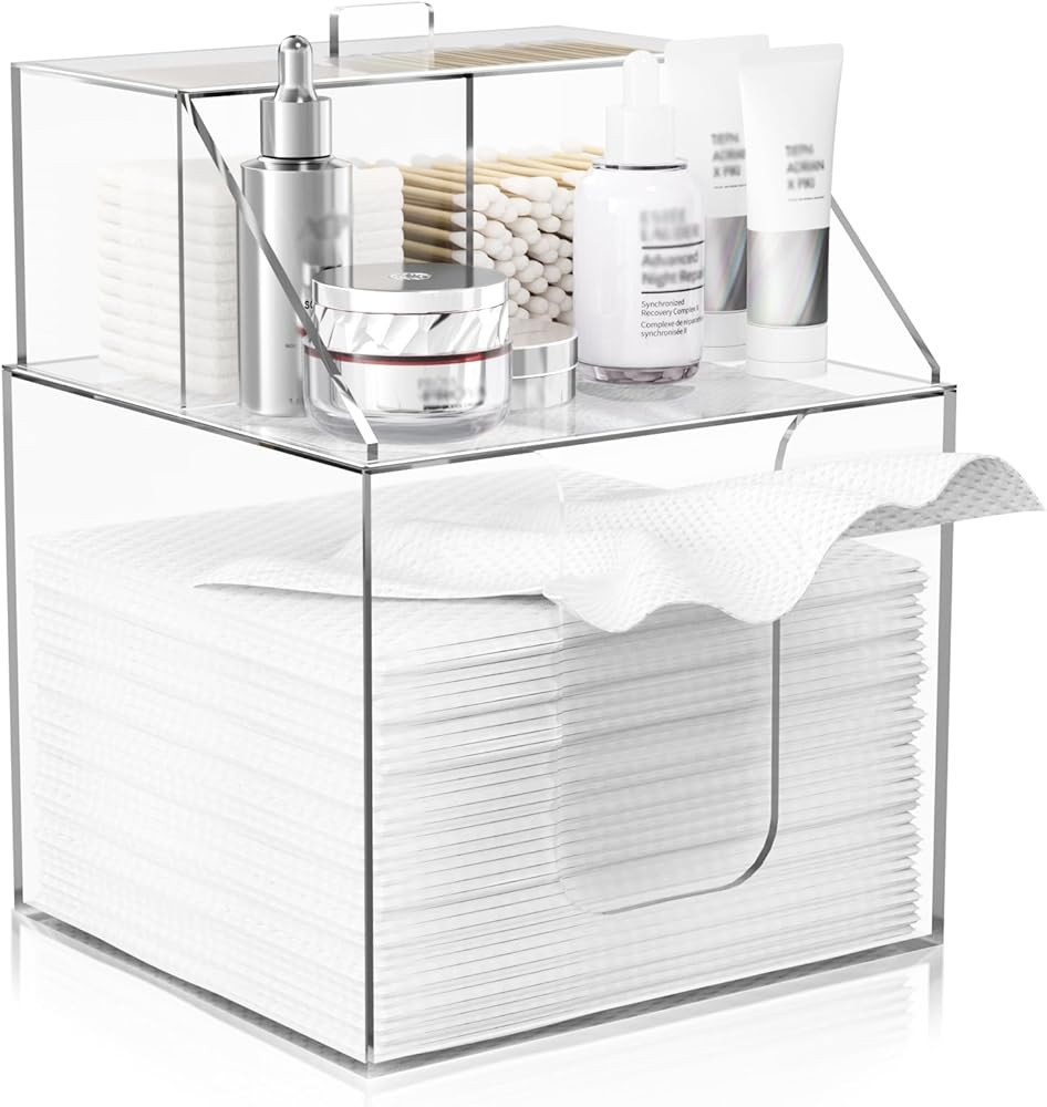 Disposable Facial Towels Storage Box Compatible with Clean Skin Club Clean Towel XL-Cotton Pads-S... | Amazon (US)