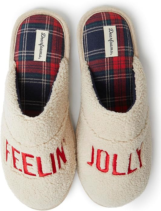 Dearfoams Men's Funny Ugly Christmas Sweater Holiday Scuff Slipper | Amazon (US)
