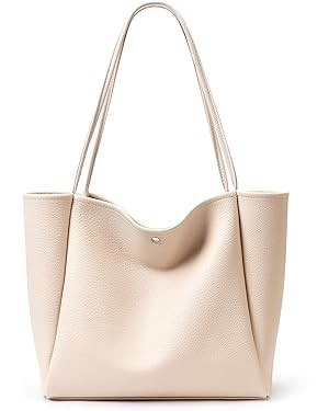 KALIDI 16L Tote Bag Vegan Leather Suede Carry All Shoulder Daily Casual Work Large Hobo Bag for W... | Amazon (US)