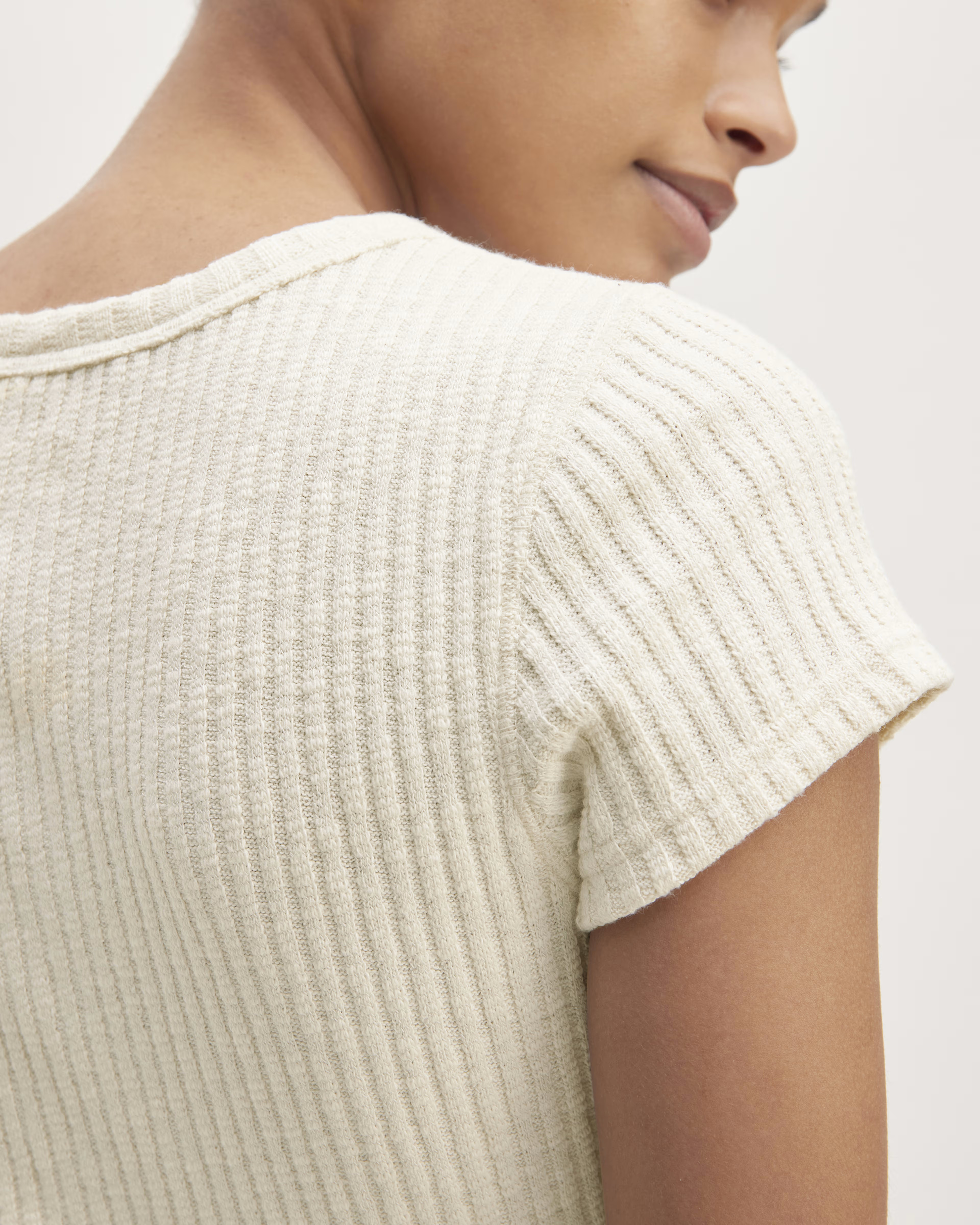 The Rib-Knit Organic Cotton Short-Sleeve Crew | Everlane