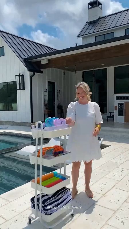 I used this tiered rolling cart for all of our favorite amazon pool finds! 

Swim
White dress
Amazon home
Pool toys 
#LTKHome


#LTKkids #LTKswim #LTKfamily