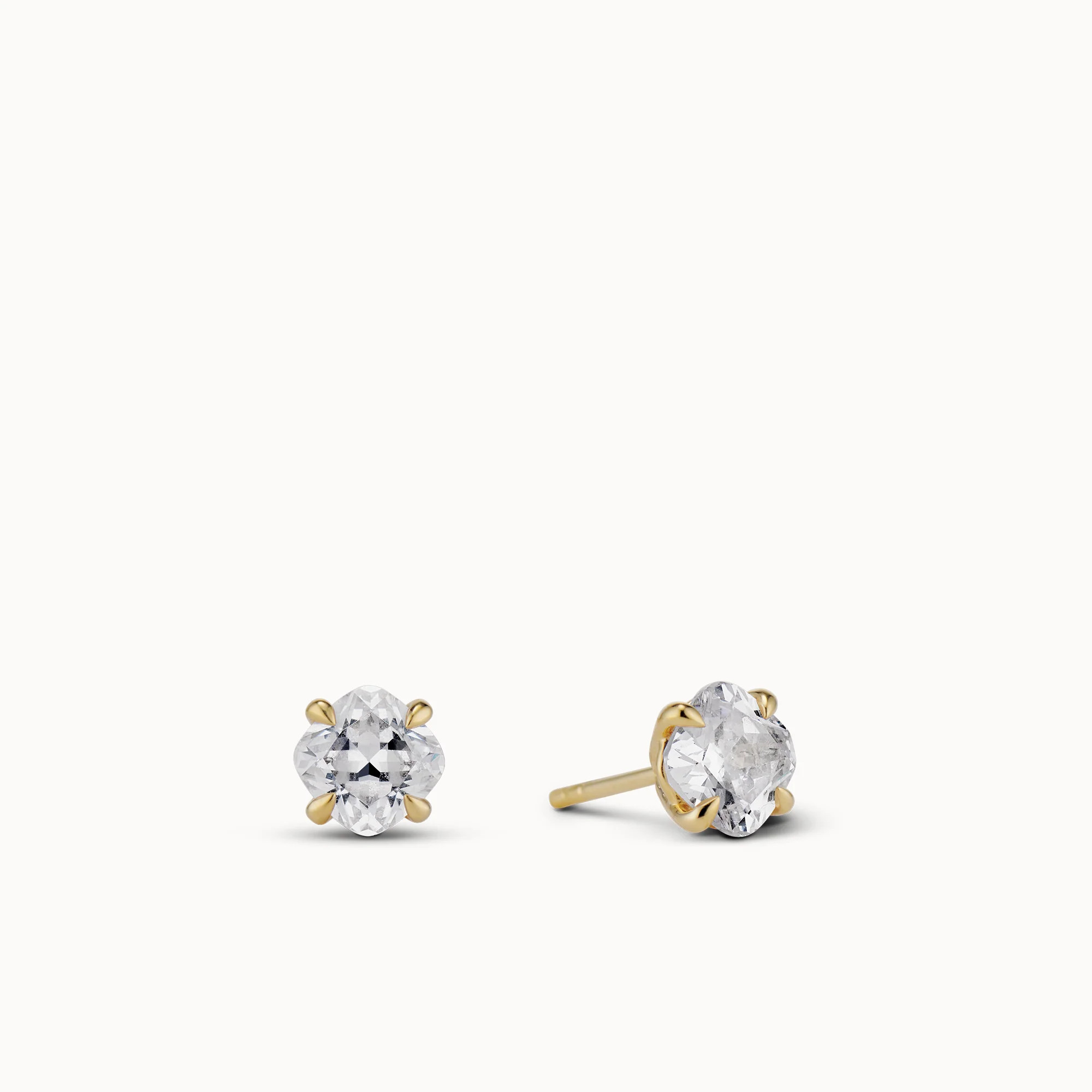 Princess Cut CZ Studs 6mm Hypoallergenic Earrings | Rowan | Rowan