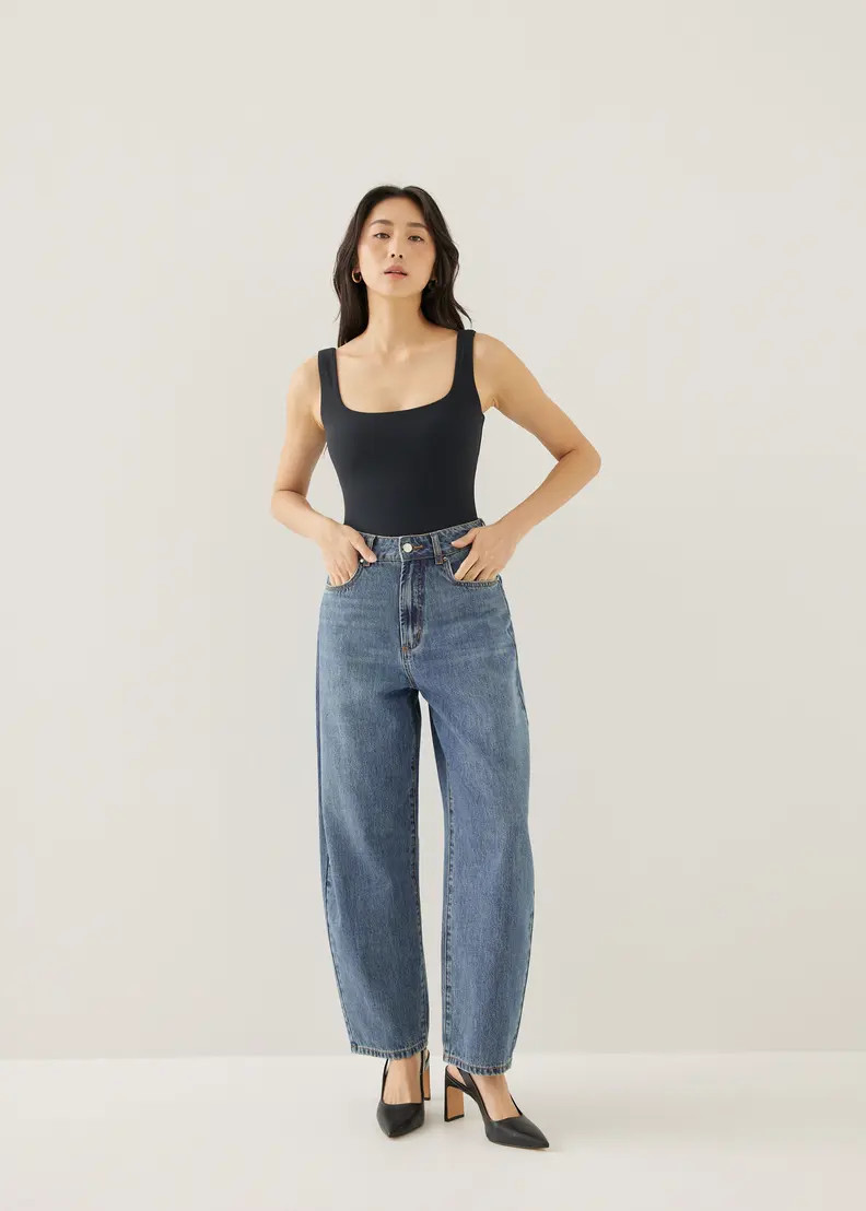 Mickee Denim Barrel Jeans | Love, Bonito USA