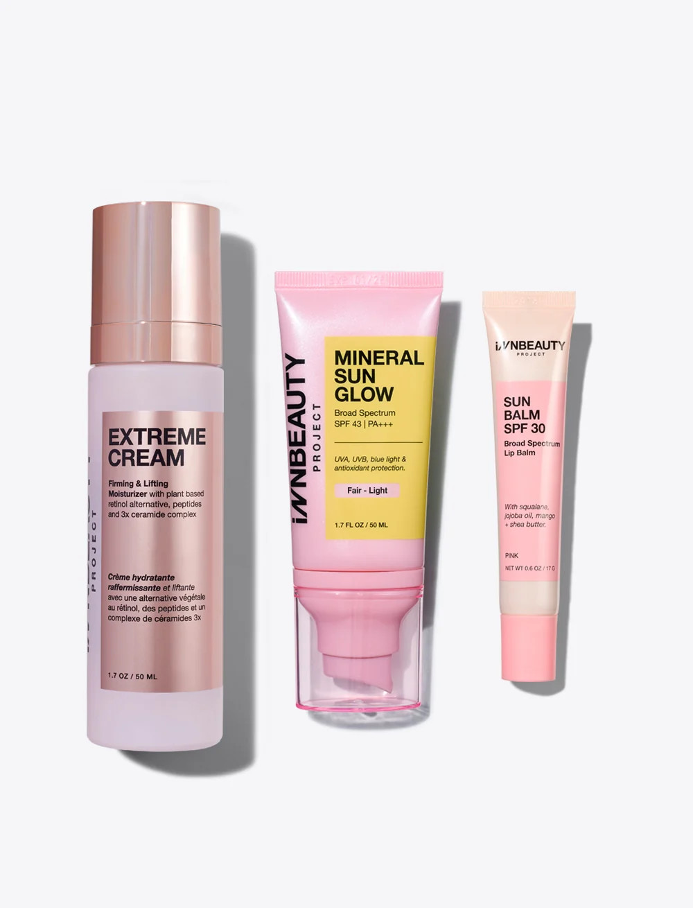 Hydration & Protection Trio | SPF Skincare Set for Glowing Skin | InnBeauty Project