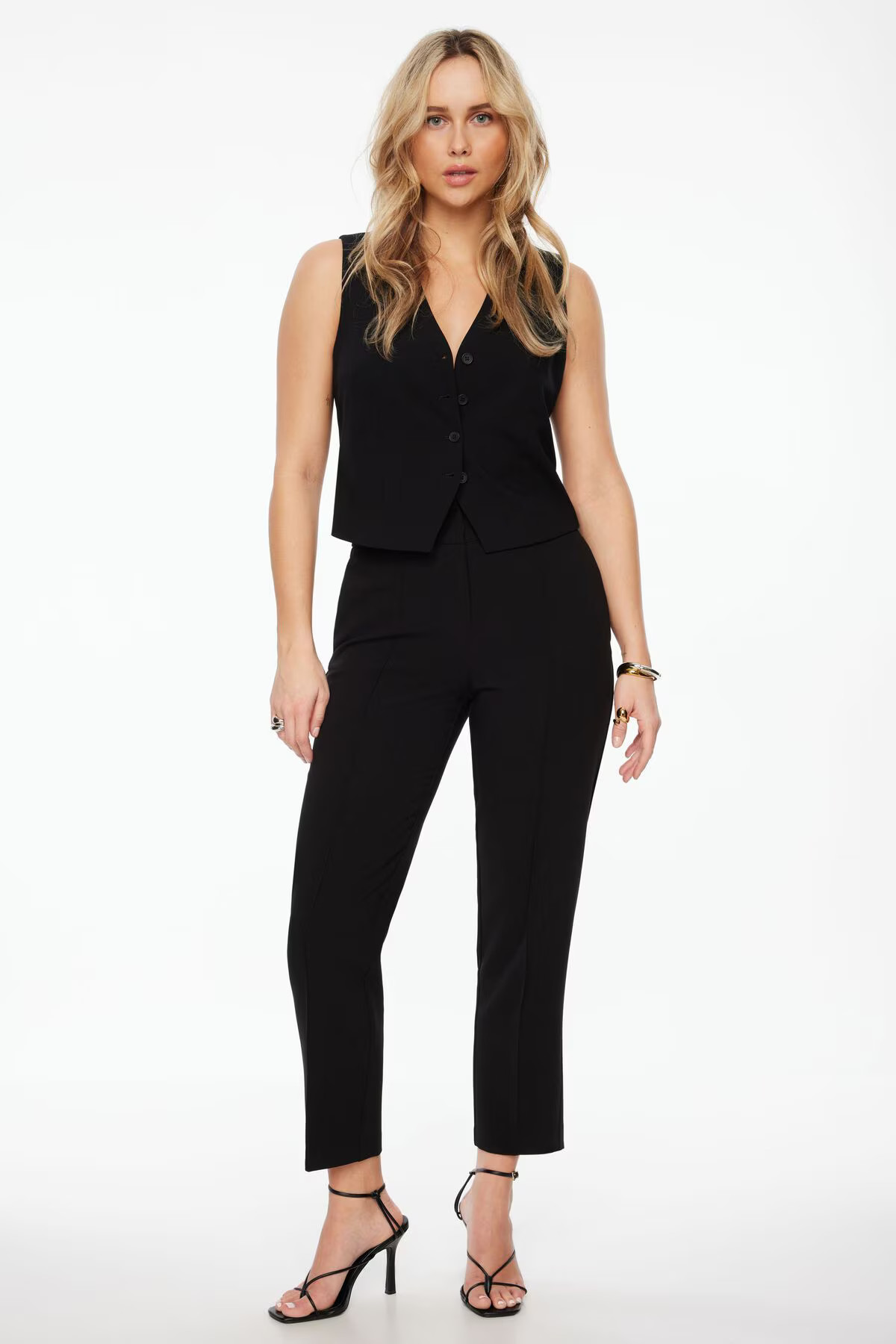 Slim Pintuck Ankle Pants | Dynamite Clothing