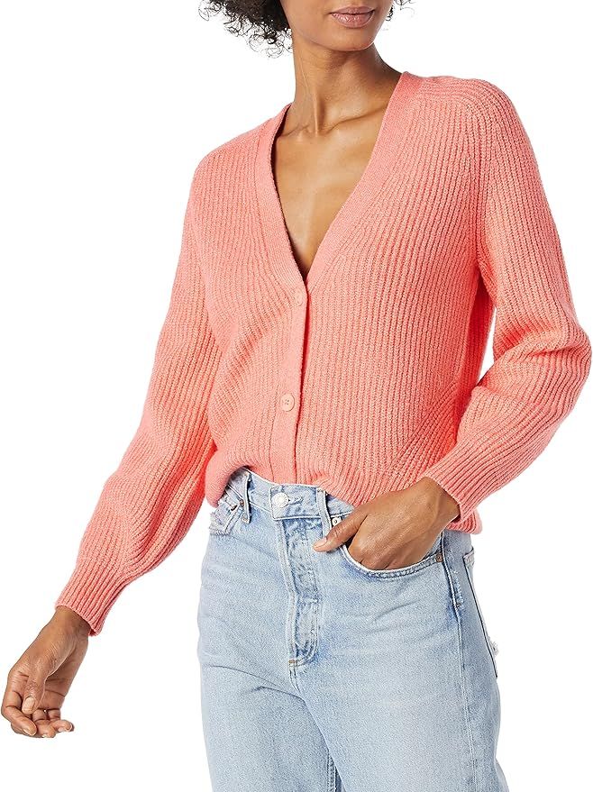 Amazon Essentials Women's Soft Touch Ribbed Blouson Cardigan | Amazon (US)