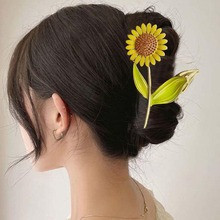 1pc Women Rhinestone Decor Sunflower Design Fashion Hair Claw For Hair Decoration | SHEIN