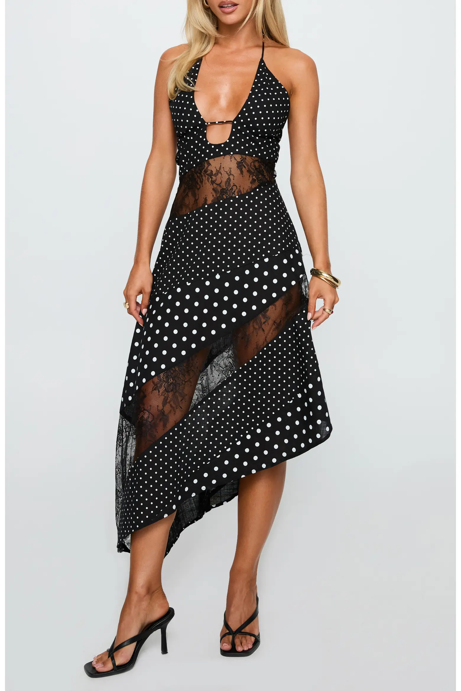 Down with Love Asymmetric Sleeveless Midi Dress (Women) | Nordstrom | Nordstrom