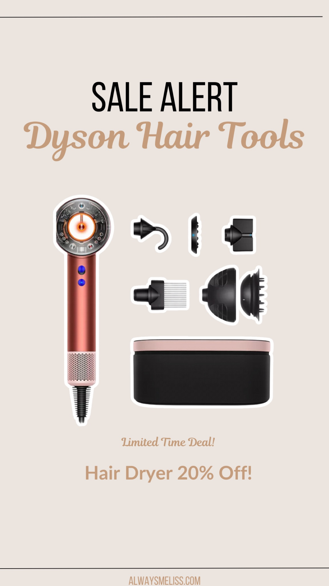Dyson hair tool sale alert! Love the color! Would make a great gift idea too.

Dyson
Hair dryer
Sale

#LTKSaleAlert #LTKBeauty