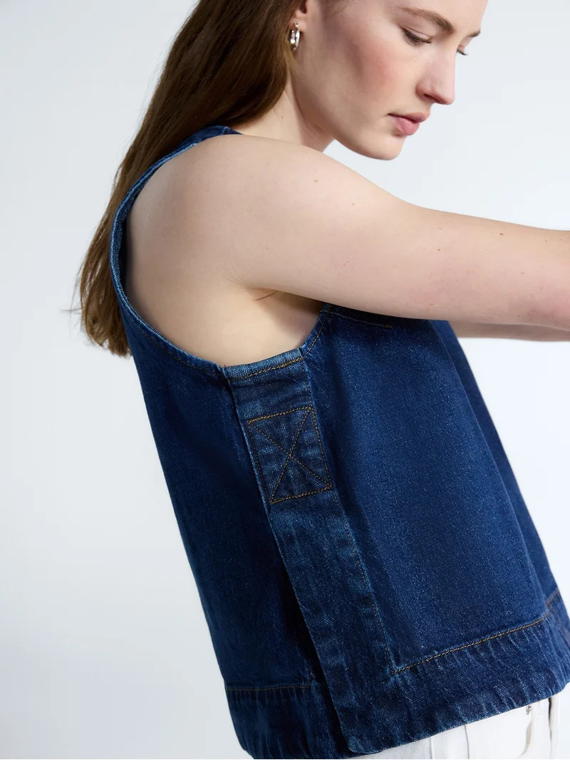 Free Assembly Women's Sleeveless Cropped Top, Sizes XS-XXL | Walmart (US)