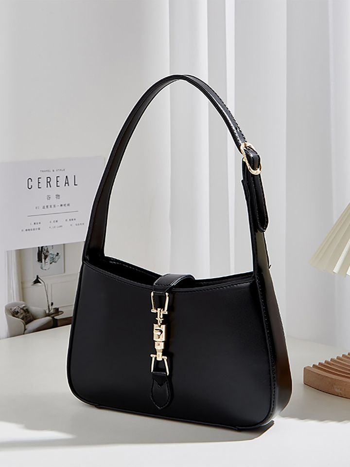 Luxurious & Chic Lock Closure Handbag | SHEIN