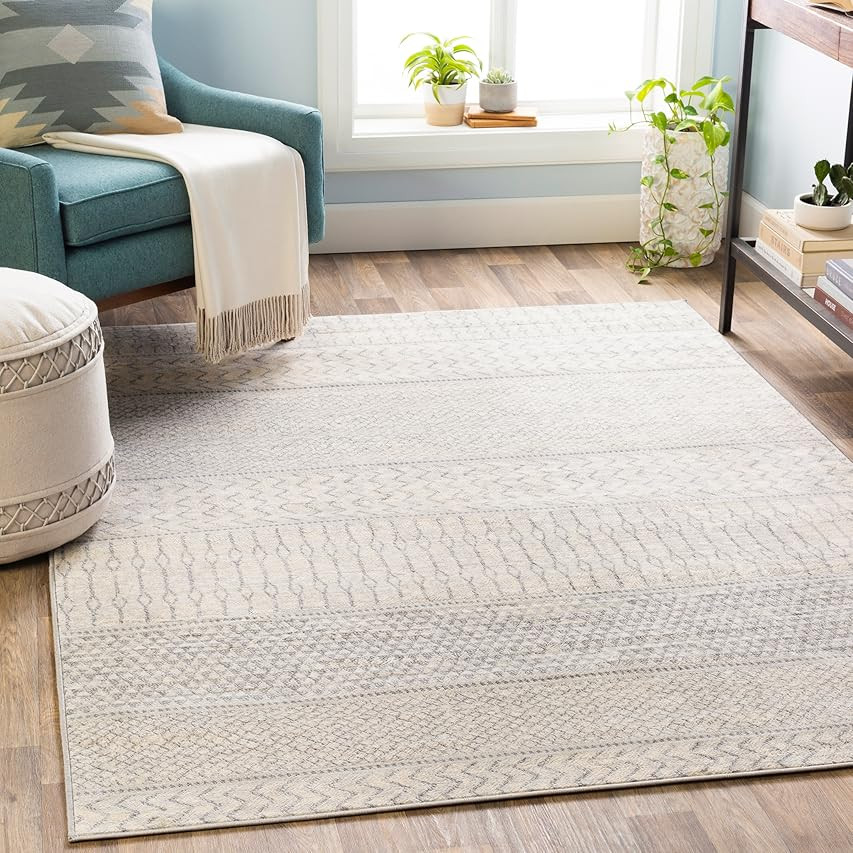 Artistic Weavers Bohemian Moroccan Kenna Area Rug, 6 ft 7 in x 9 ft, Grey | Amazon (US)