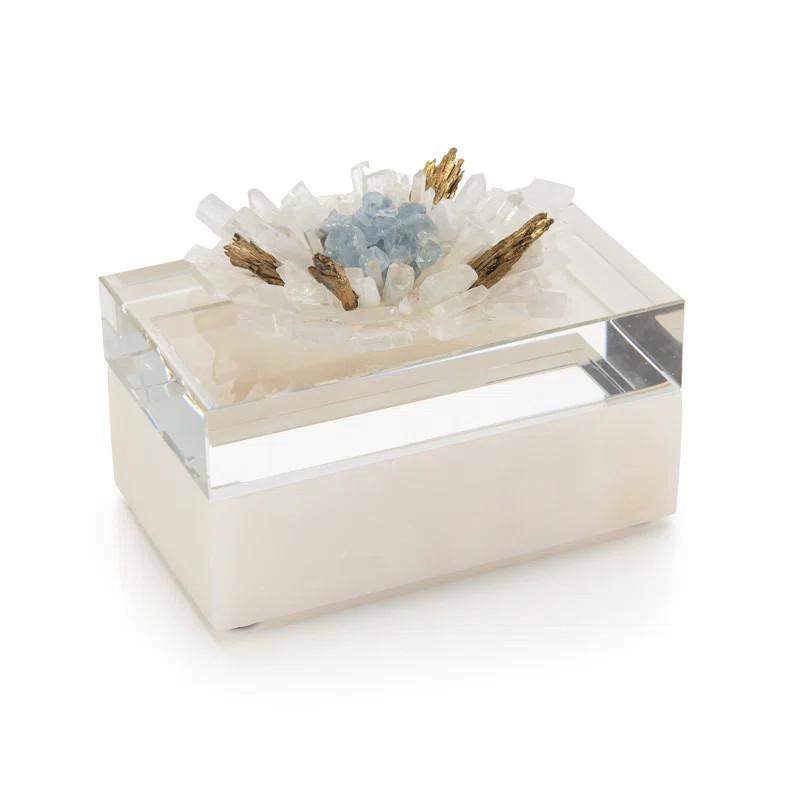 Festooned in Stones Box with Celestite | Perigold