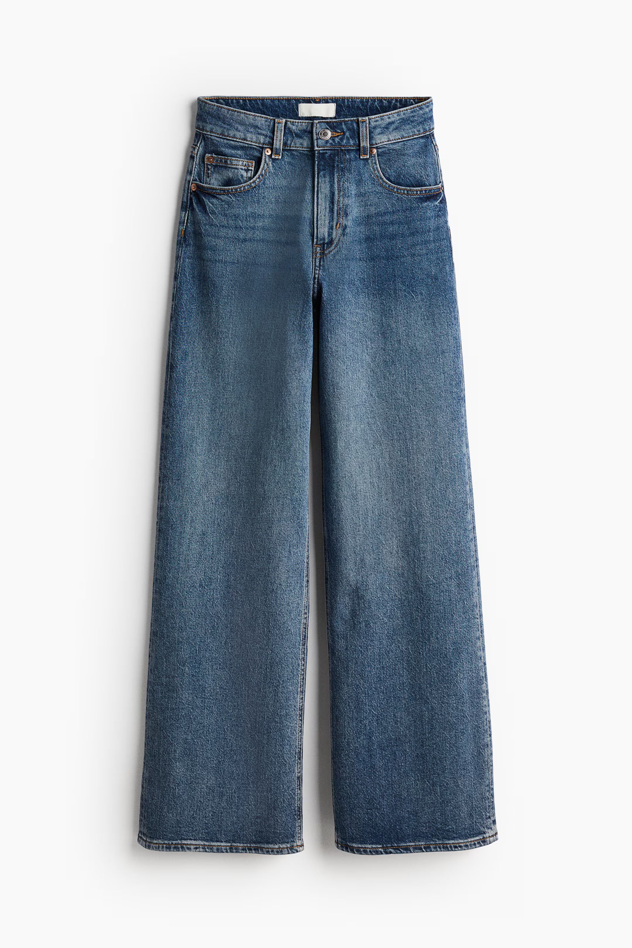 Wide High Jeans - High waist - Long - Denim blue - Ladies | H&M US | H&M (US + CA)