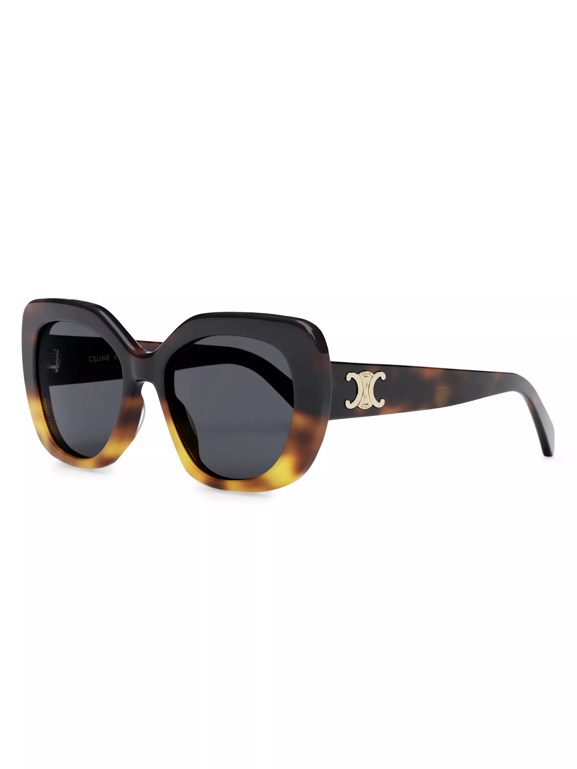 Shop CELINE 55MM Butterfly Round Sunglasses | Saks Fifth Avenue | Saks Fifth Avenue
