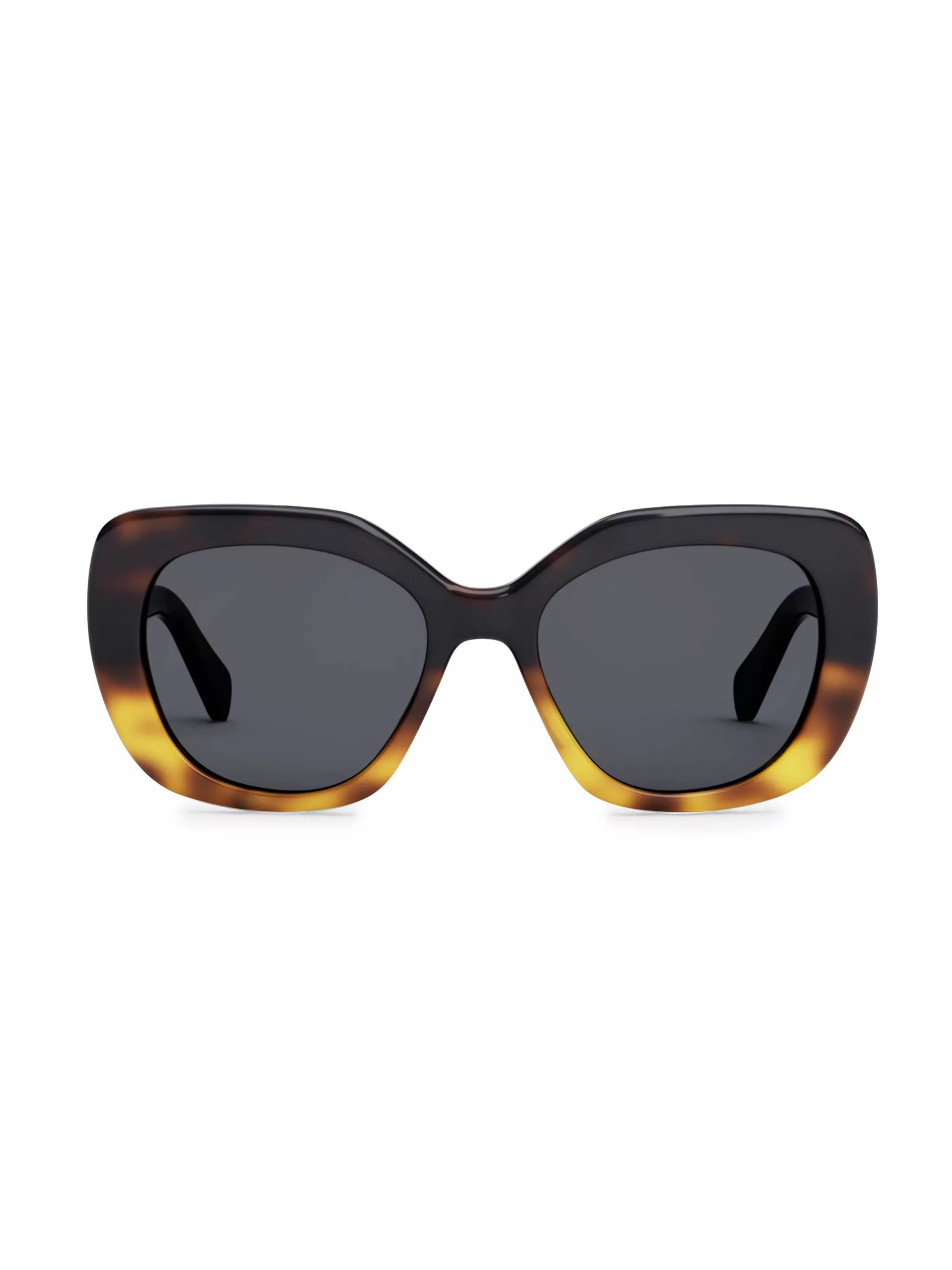 Shop CELINE 55MM Butterfly Round Sunglasses | Saks Fifth Avenue | Saks Fifth Avenue