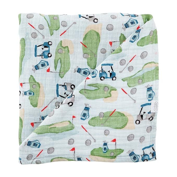 Mud Pie Muslin Swaddle, Golf , 47x47 Inch (Pack of 1) | Amazon (US)