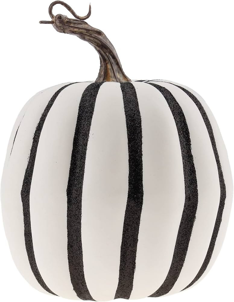 Gresorth Fake Black White Pumpkin Faux Foam Large Pumpkins for Decorating Fall Thanksgiving Hallo... | Amazon (US)
