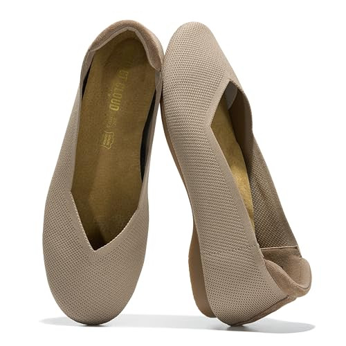 Project Cloud Womens Flats - Memory Foam Insole Ballet Flats for Women Footwear - Non Slip and Lightweight Comfortable Shoes for Women 2026 (Prospect-MUSHKN,8M) | Amazon (US)