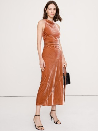 Velvet Cowl-Neck Gown | Banana Republic (US)