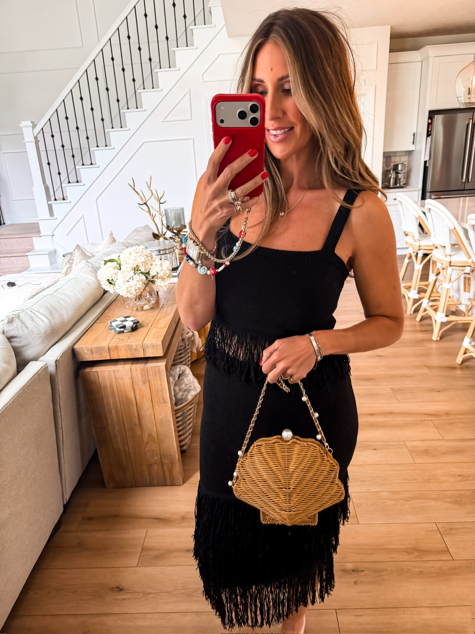 This little black dress is such a standout with the fringe detailing and chic silhouette. Paired with a woven statement bag, it’s the kind of outfit that works for vacation dinners, summer parties, or any night you want to feel a little more dressed up.

little black dress, black fringe dress, summer date night outfit, vacation dinner outfit, cocktail dress, resort wear, woven handbag, vacation style, chic summer outfit, elevated evening look, black dress outfit, themominstyle

#LTKTravel #LTKOver40 #LTKSeasonal