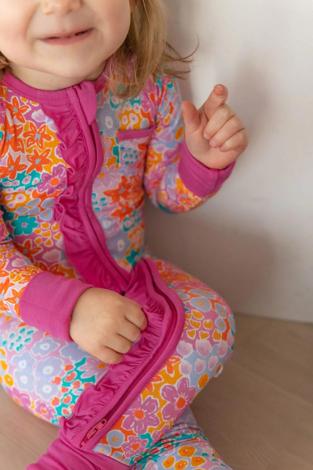 Maxi Bloom Ruffle Zip Romper | PB & Grape