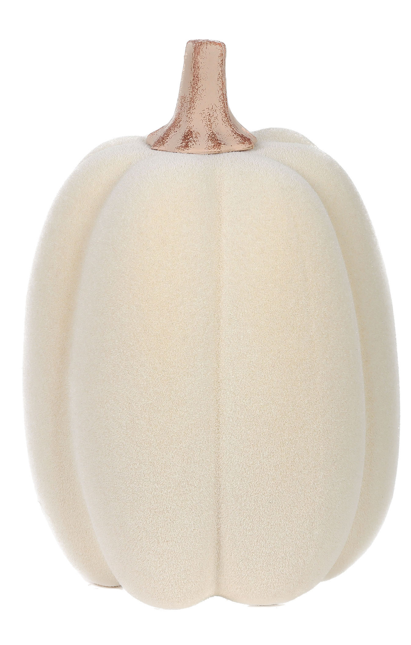 Fall Harvest Cream Flocked Pumpkin Decor, Set of 2, 12.99 in, by Way To Celebrate - Walmart.com | Walmart (US)