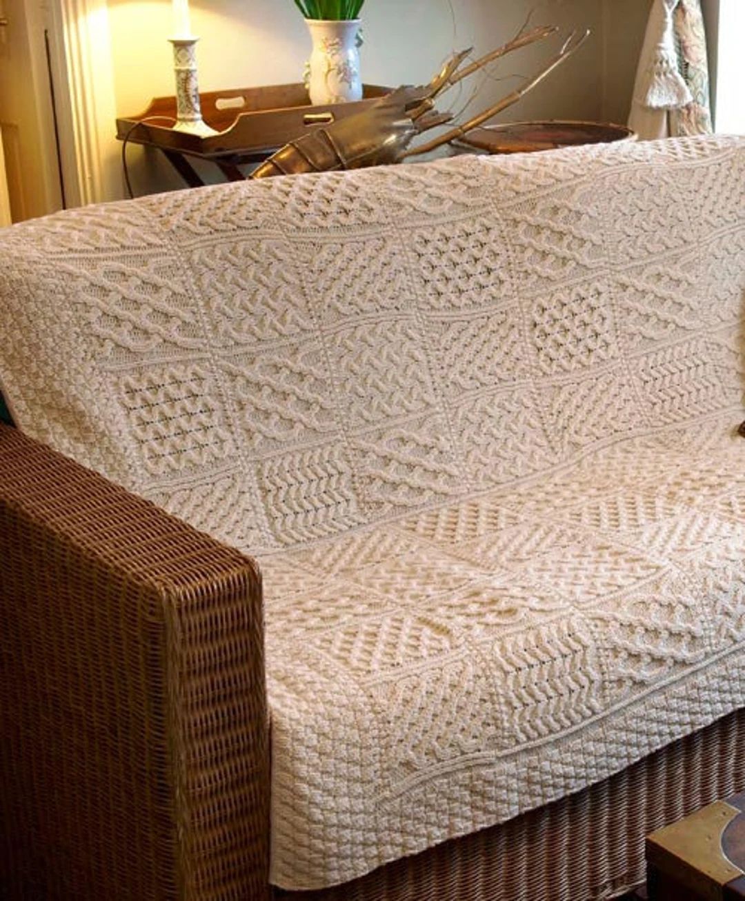 Traditional Irish Patchwork Blanket, 100% Wool | Etsy (US)