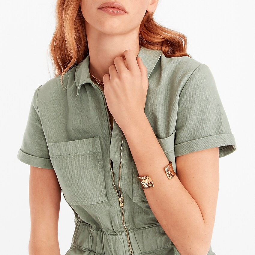 Zip-front chino dress | J. Crew US