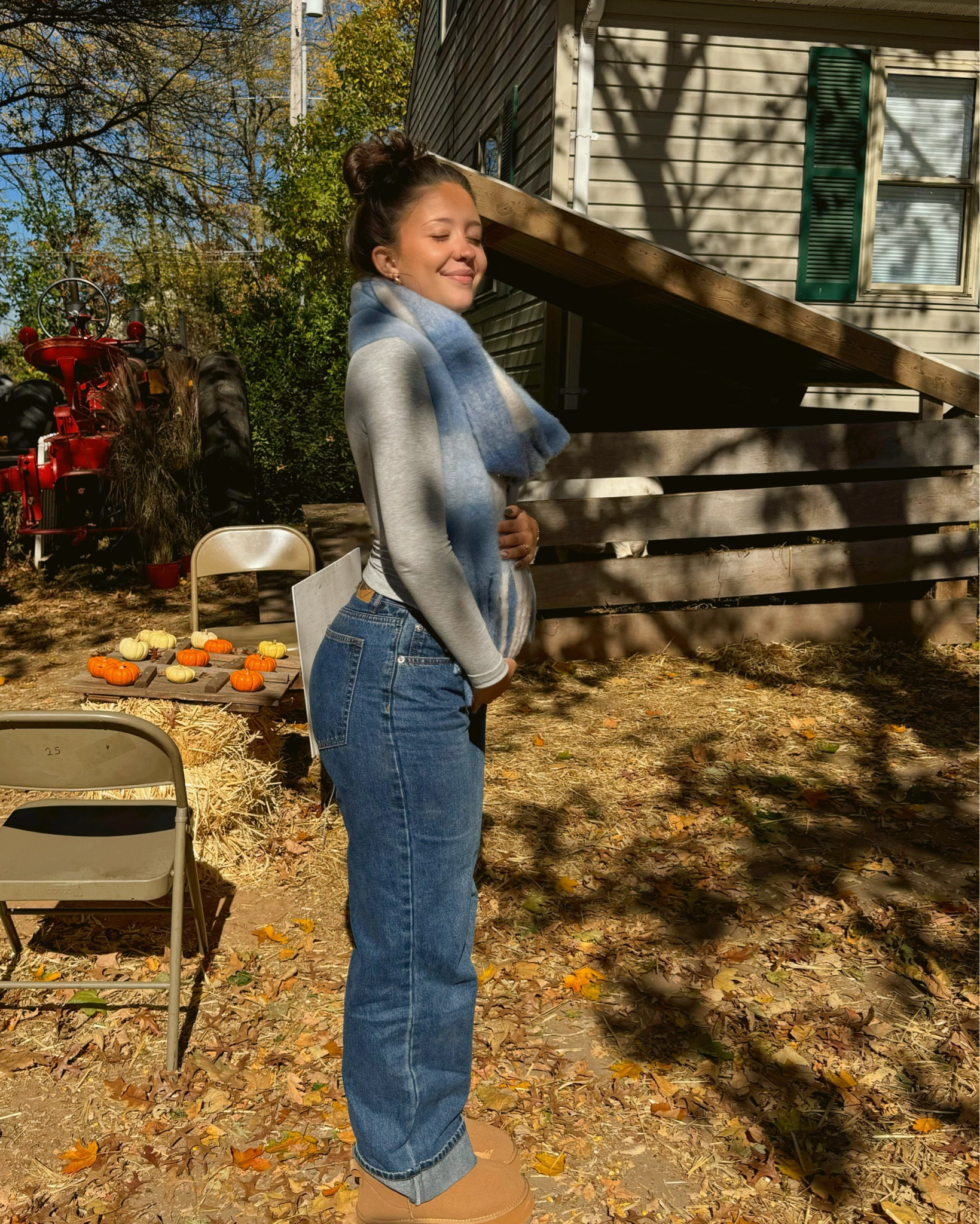 Cutest fall fit💙🤍🤎