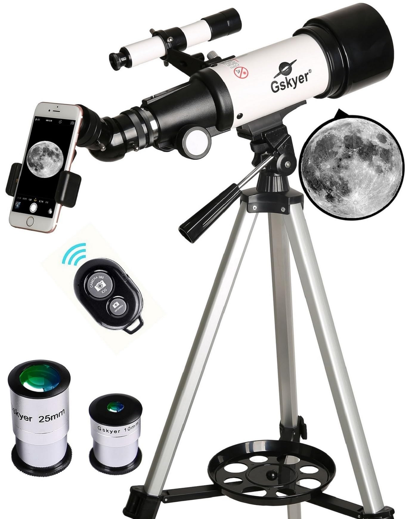 Gskyer Telescope, 70mm Aperture 400mm AZ Mount Astronomical Refracting Telescope for Kids Beginne... | Amazon (US)