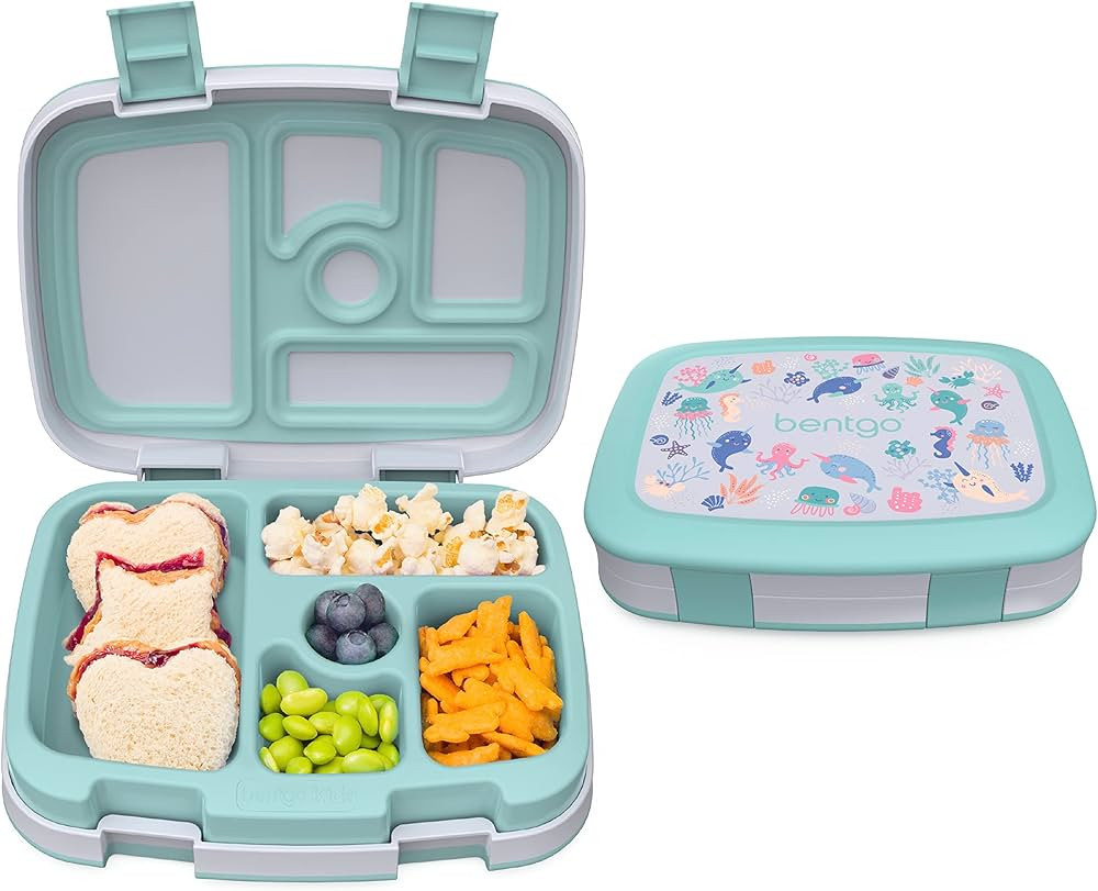 Bentgo® Kids Prints Leak-Proof, 5-Compartment Bento-Style Kids Lunch Box - Ideal Portion Sizes f... | Amazon (US)