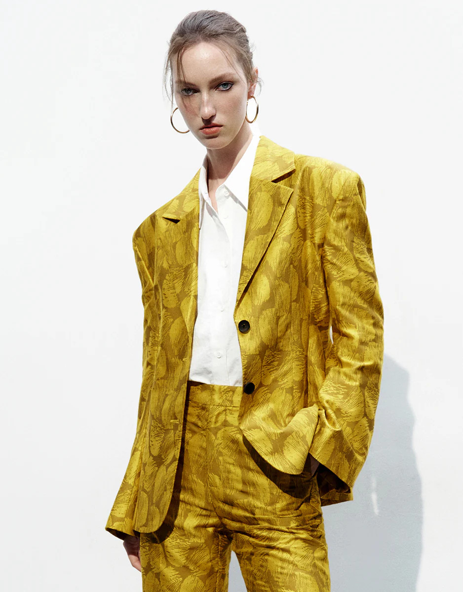 Tailored Printed Blazer | Urban Revivo