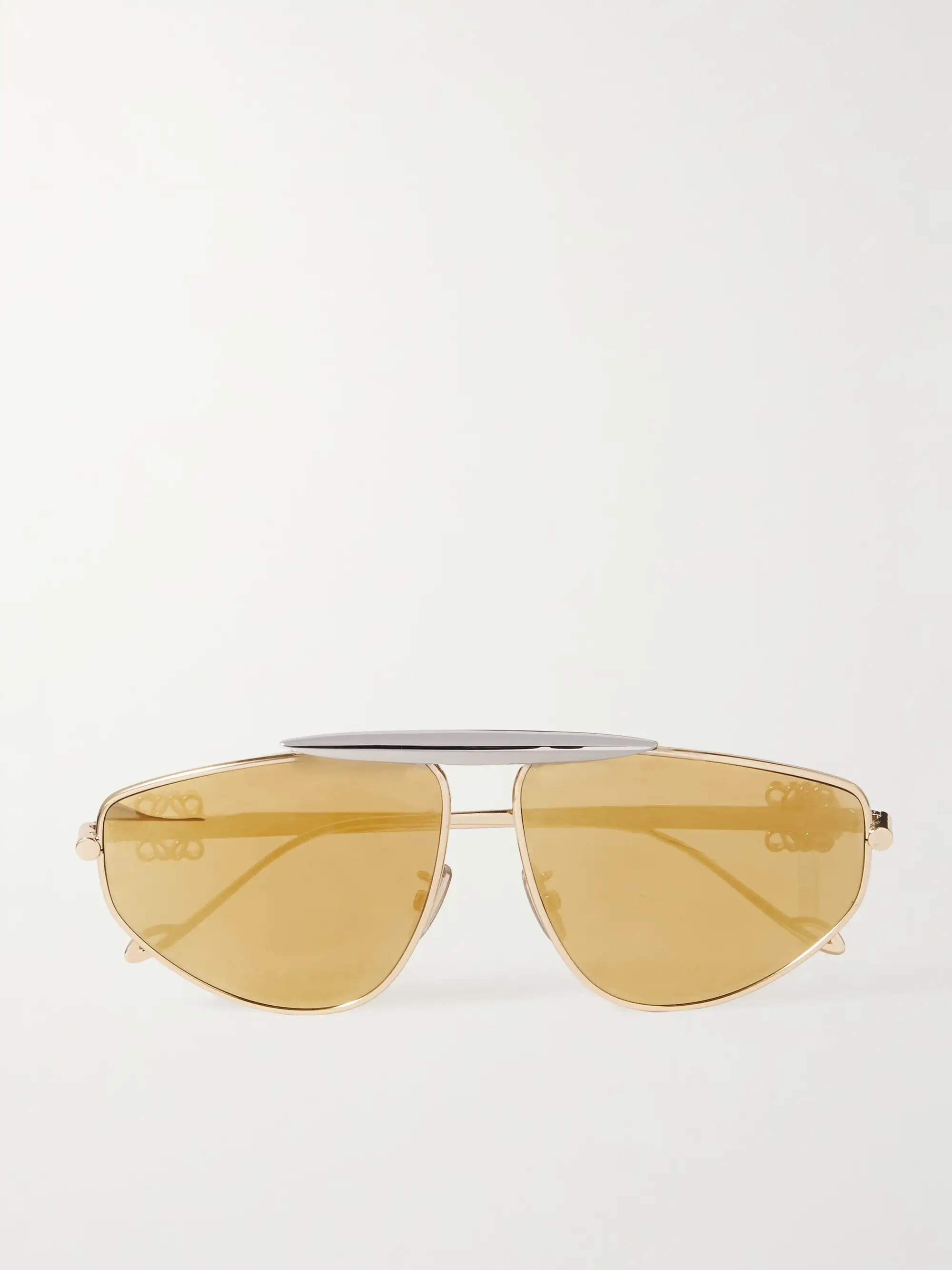 LOEWE EYEWEAR Aviator-style gold and silver-tone sungalsses | NET-A-PORTER | NET-A-PORTER (UK & EU)