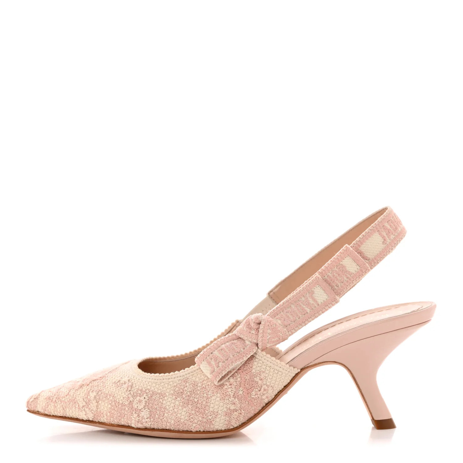 Cotton Ribbon Toile De Jouy J'Adior Slingback 65mm Pumps 37 Rose Des Vents | FASHIONPHILE (US)