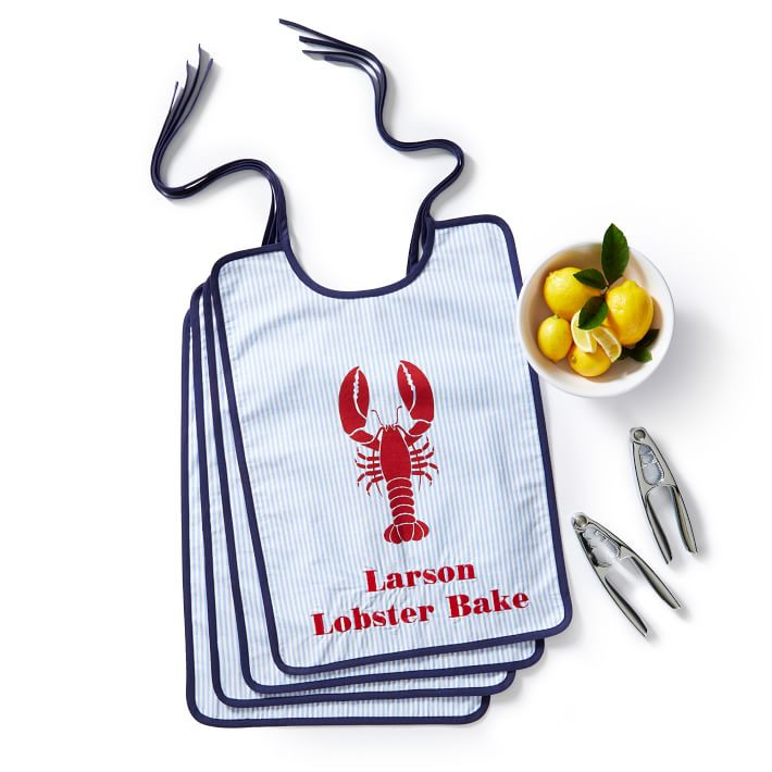 Lobster Bibs, Set of 4 | Mark and Graham