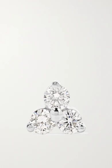 Maria Tash - Trinity 18-karat White Gold Diamond Earring | NET-A-PORTER (US)