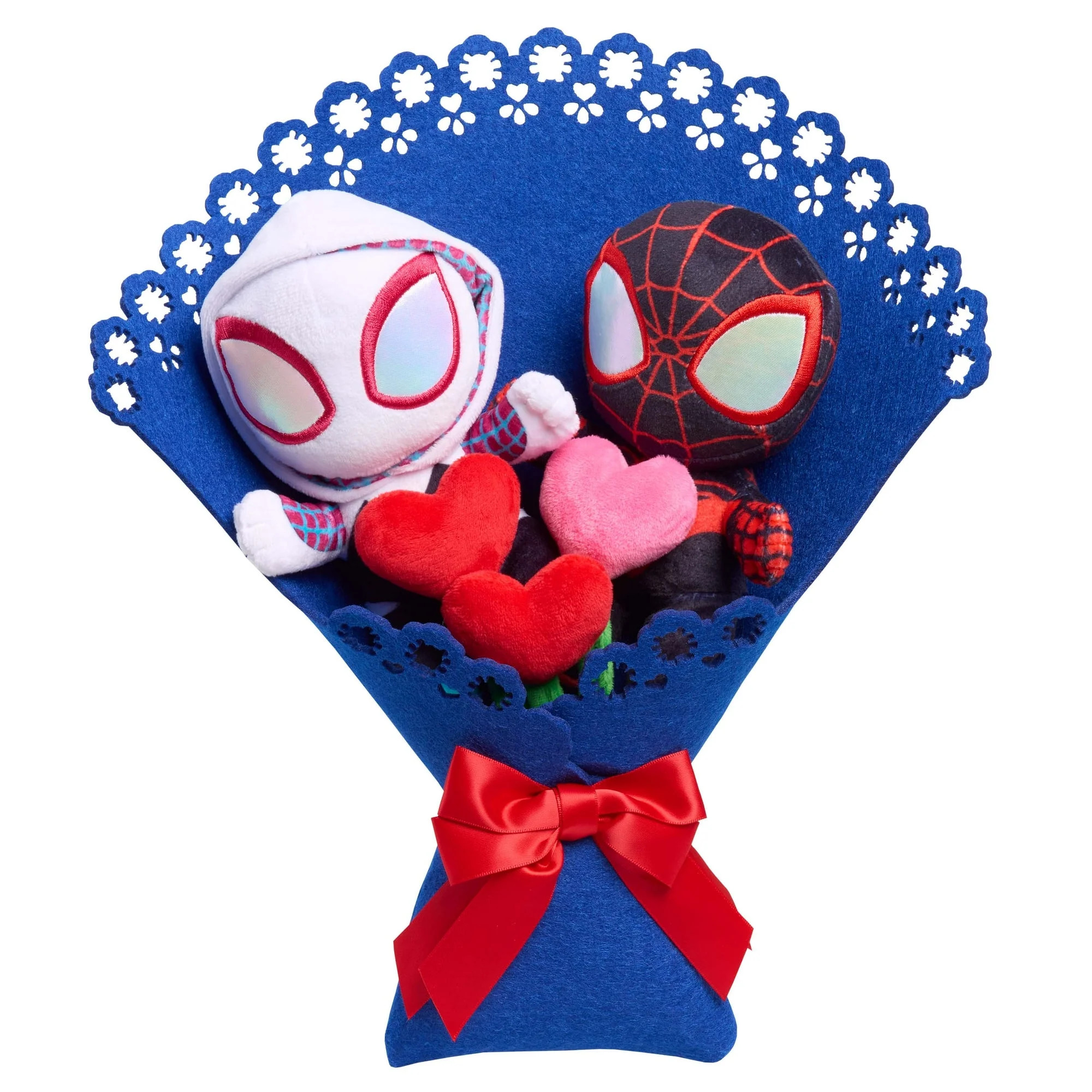 15" Spiderman Miles Morales and Gwen Valentines Plush Bouquet | Walmart (US)