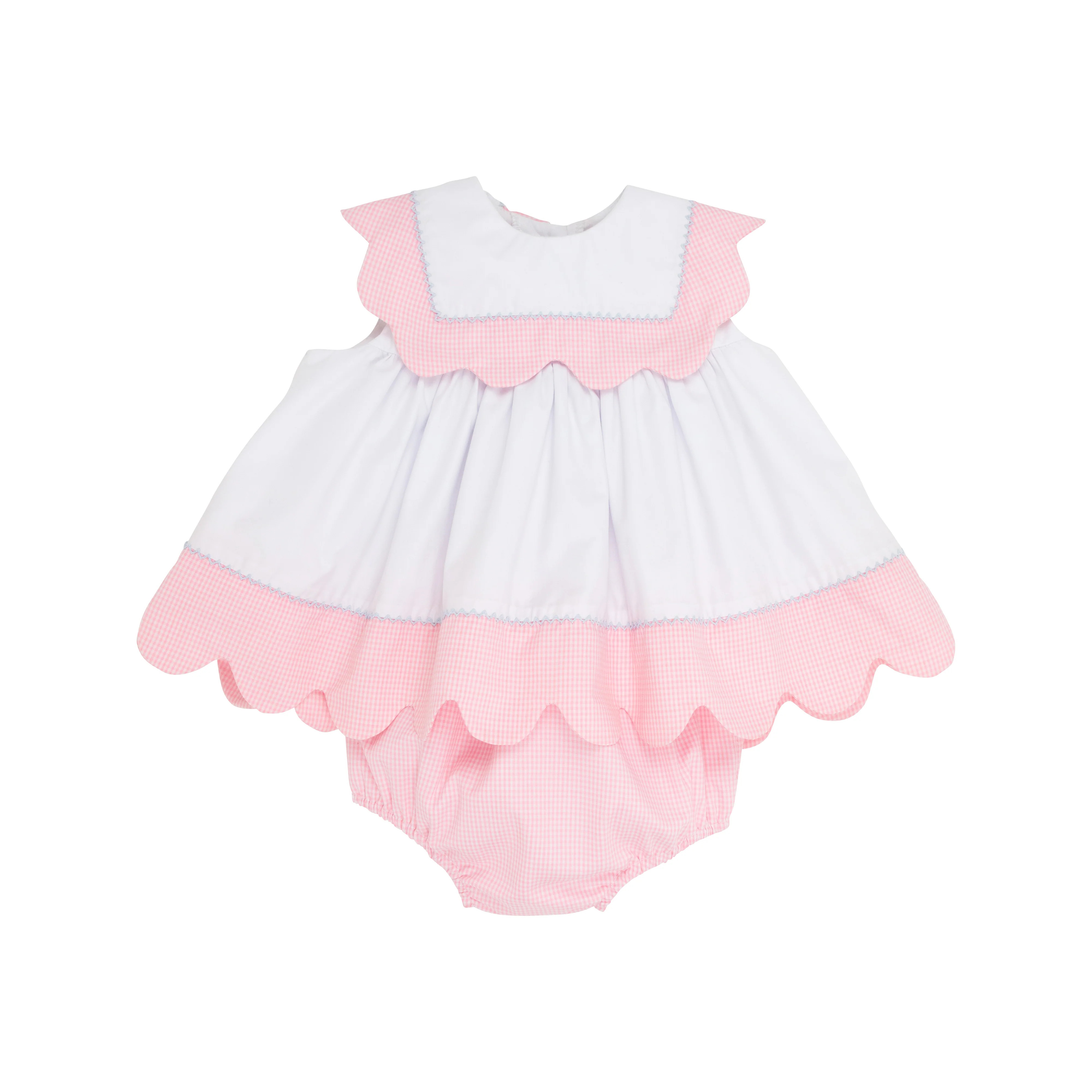 Sydney Scallop Set - Worth Avenue White, Pier Party Pink Mini Gingham, & Buckhead Blue | The Beaufort Bonnet Company