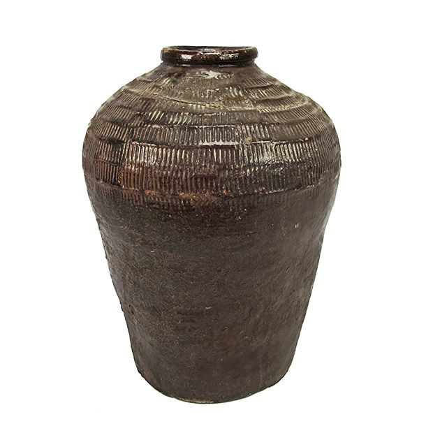 Textured Rice Wine Decorative Jar Collection | Antique Farm House