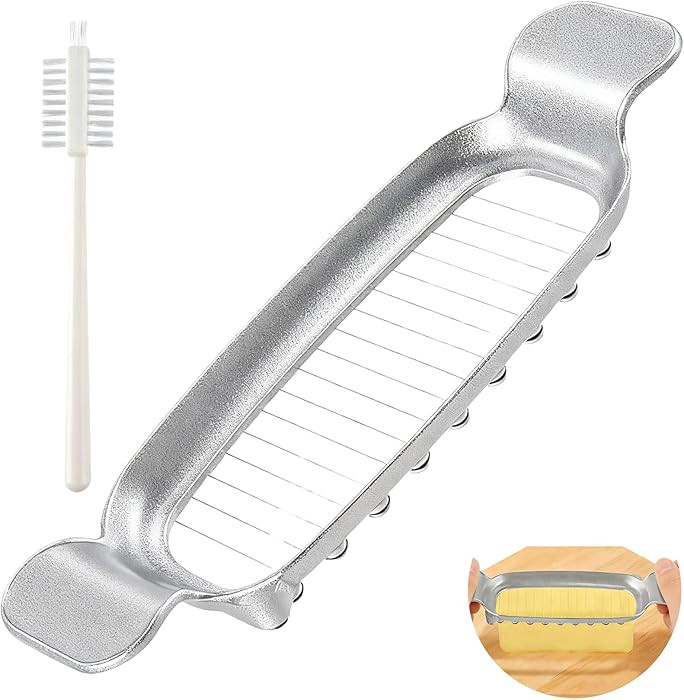 Butter Slicer, Stainless Steel Butter Cutter Slicer Single Stick, 1/4 Inch Slices Butters Cutter ... | Amazon (US)