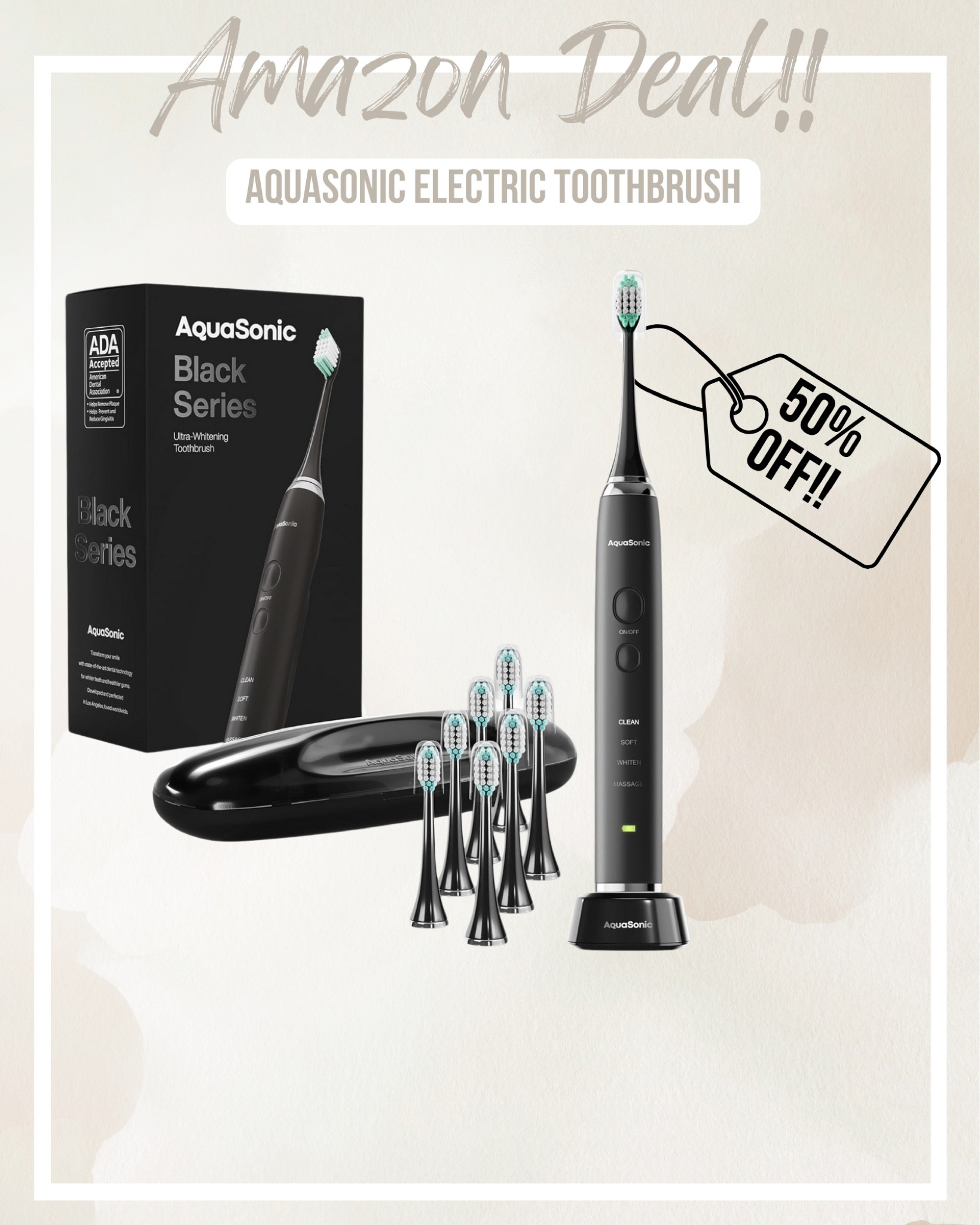 Amazon find! Aquasonic electric toothbrush - gift guide 

#LTKbeauty #LTKsalealert #LTKhome