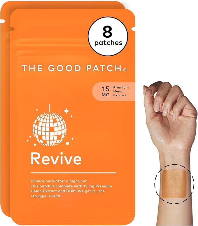 The Good Patch Revive After Party Patch with Hemp, Natural Patch with Hemp Extract and DHM, Plant... | Amazon (US)
