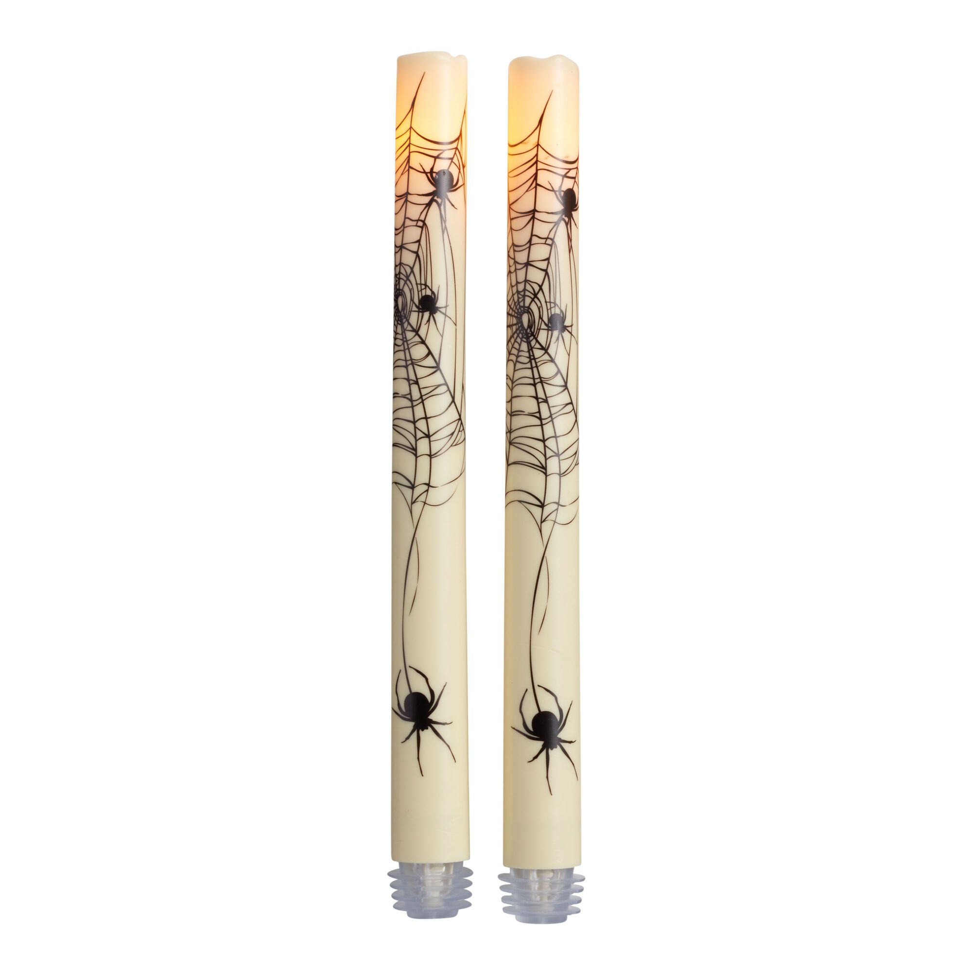 Spooky Spider LED Taper Candles 2 Pack | World Market