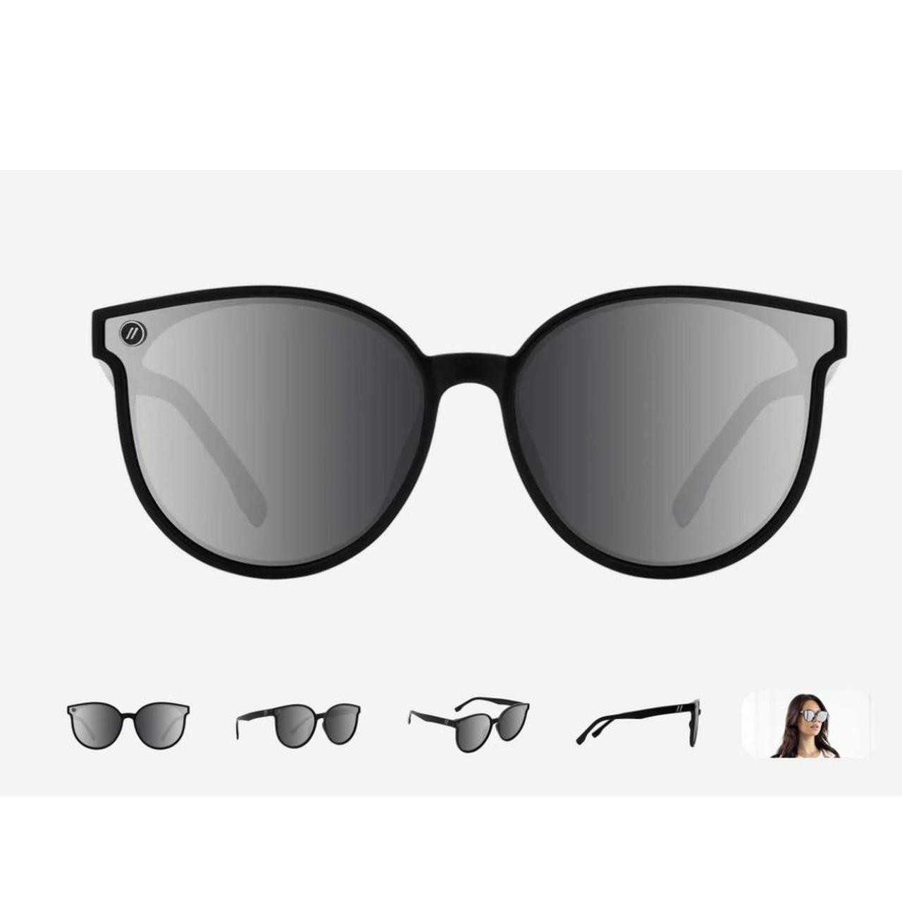 Blenders Eyewear Women's Cat eye Sunglasses - Black/Grey | Depop US