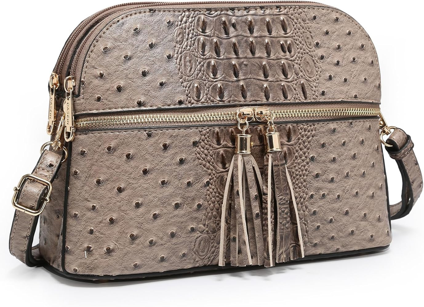 Dasein Women Tassel Zipper Pocket Crossbody Bag Shoulder Purse Fashion Travel Bag with Multi Pock... | Amazon (US)