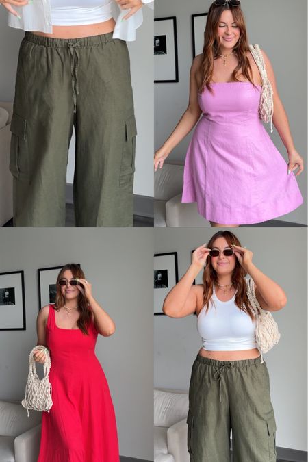 Linen outfits for summer from Gap! Loving the pops of color they have 🍒🥑 I wear a large tall in everything! #howyouweargap #ad 

#LTKMidsize #LTKStyleTip