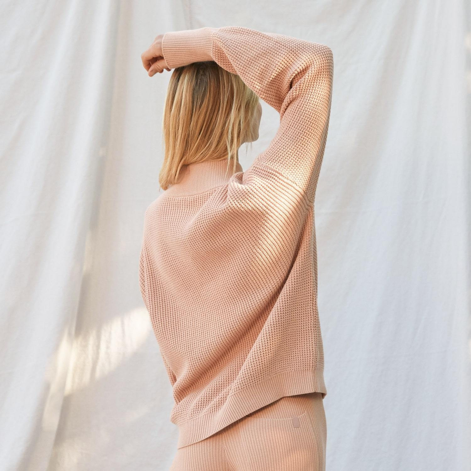 Cozy Cotton Silk Waffle Henley | Lunya